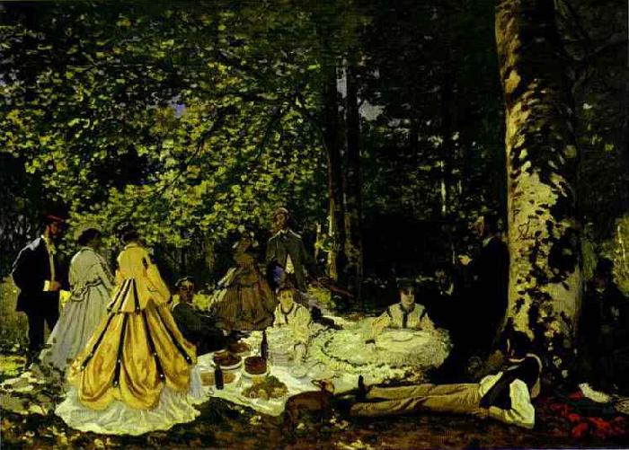 Claude Monet Le dejeuner sur l herbe France oil painting art